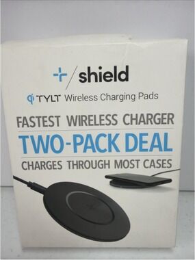 TYLT Shield 10W Slim Fastest TWO Pack Wireless Charging Pads for iPhone Galaxy